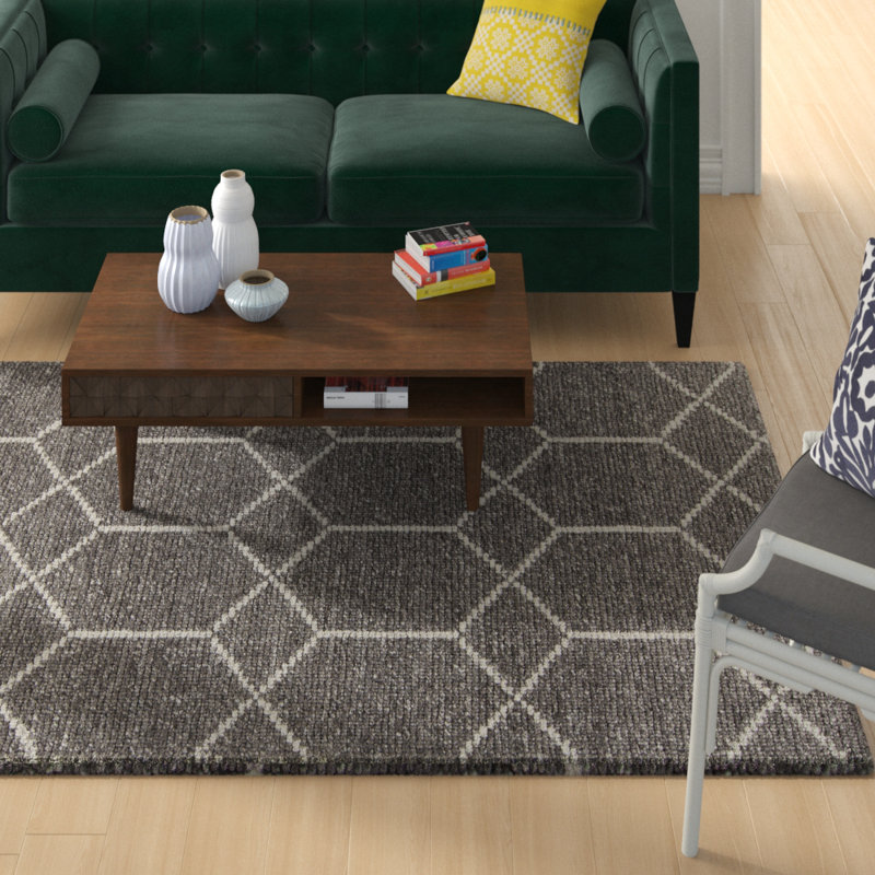 Saltzman Wool Geometric Rug, Rectangle 9' x 13'