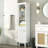 68" H Tall Bathroom Storage Cabinet With  Adjustable Shelves And One Drawer & Door, Storage Cabinet For Bathroom, Living Room, Entryway & Kitchen, White-1380714859