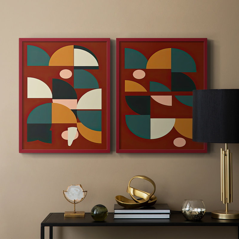 Arches sur rouille II - reproduction encadrée de qualité supérieure - prête à être accrochée - aucun clou requis - aucun clou requis