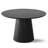 47"–85" Extendable Oval Black Pedestal Dining Table With Bouclé Upholstered Chairs-214307644