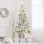 5 pi Arbre de Noël pin floqué éclairé-1718942303