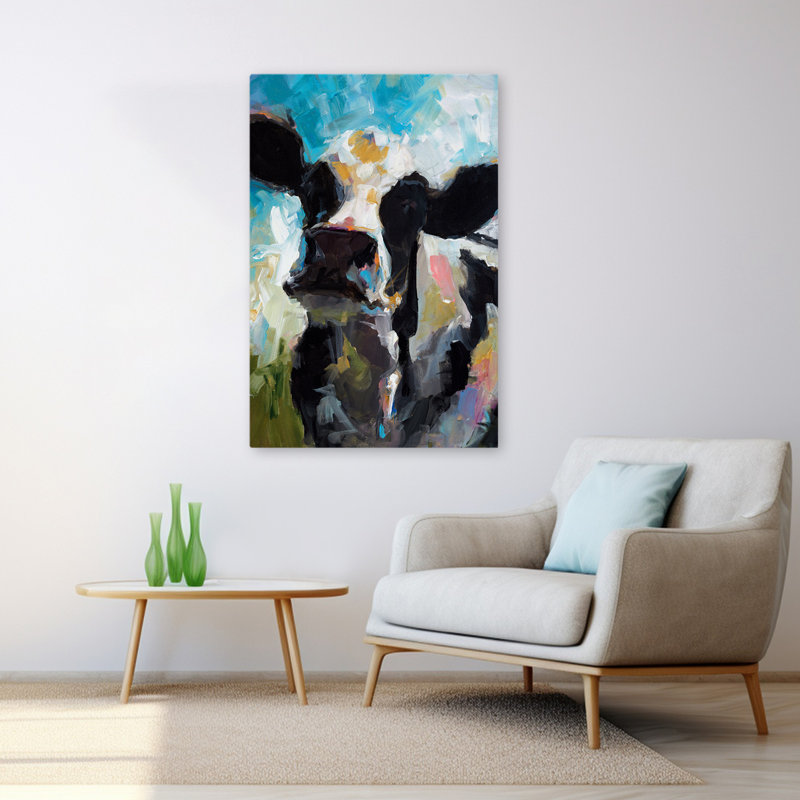 Marguerite - animaux, bovins, art, H 48 po x l 32 po