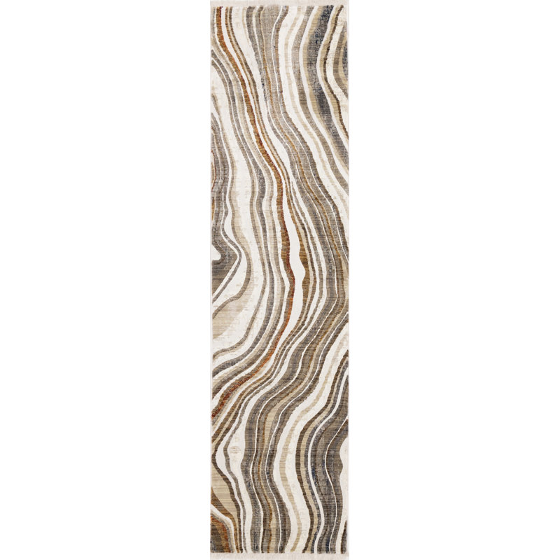 Tapis crème Devanee, Tapis de couloir 1 pi 11 po x 7 pi 10 po