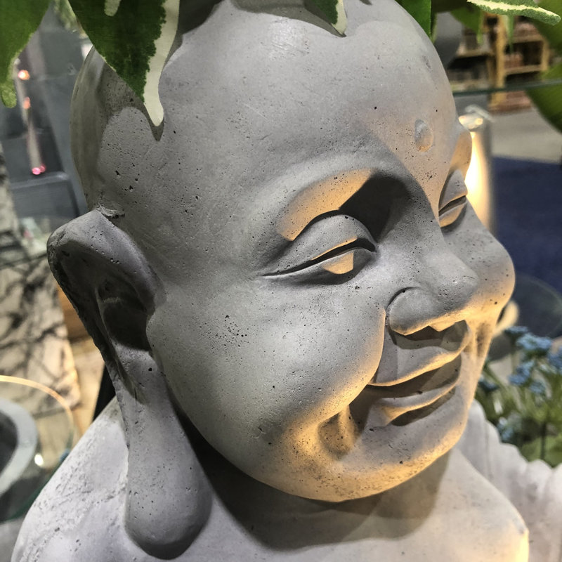 Statue zen de Bouddha heureux assis léger Hauer