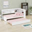 Lit de jour avec couchette, armoires de rangement et ports USB