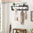 Wall Mounted Coat Rack With Shelf, Key Hooks And Mail Holder - Multi-Functional Entryway Organizer, Floating Shelf With Storage For Hats, Coats And Keys - Durable Solid Wood Construction-1399985643