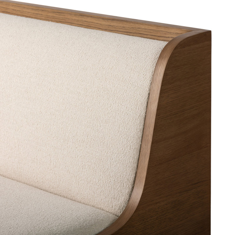 Priscilla RAF Dining Bench-72"-Crypton Wayfarer Snow, 32" H x 49" W x 26.5" D