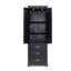 Grande armoire de rangement avec trois tiroirs pour salle de bain / bureau, noir-867698601-867698599
