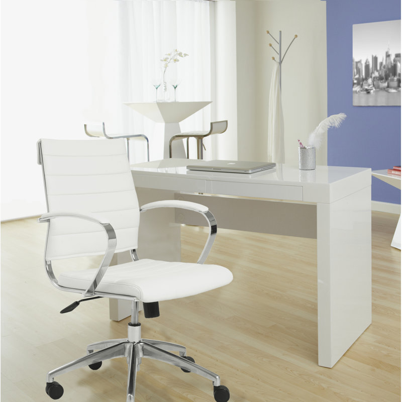 Rossie Task Chair, Fixed, White