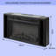 Klarstein 90cm W Black Electric Fireplace