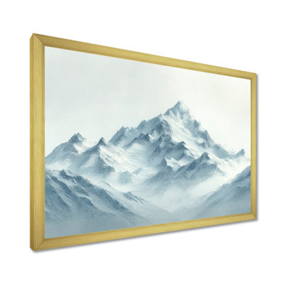Winter Mountainscape II - Mountains, art mural encadré