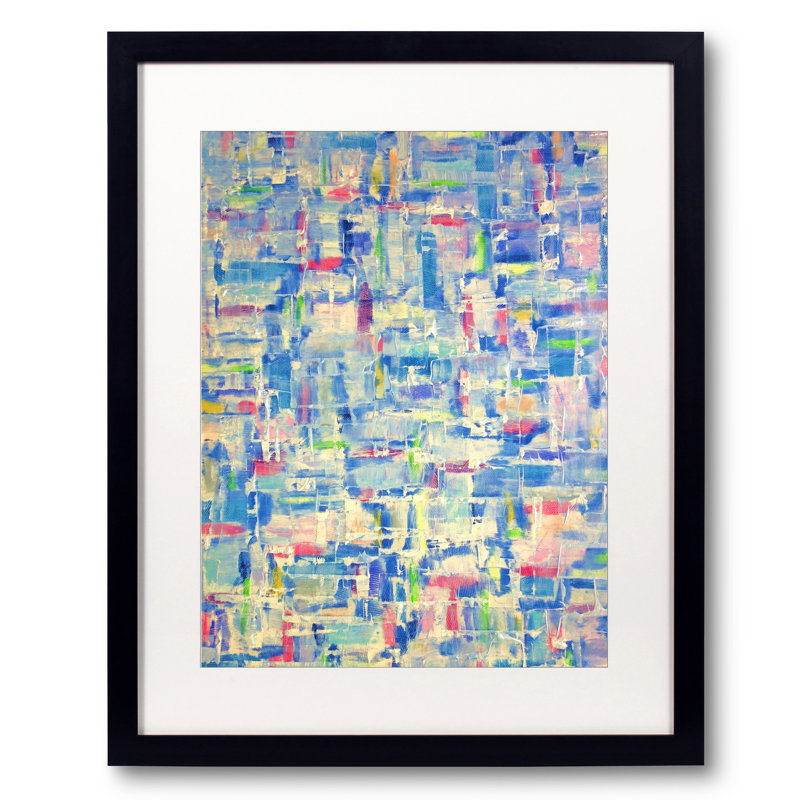 Sans titre 1636 par Drew Gaffney - peinture encadrée, H 31,25 po x l 25,25 po