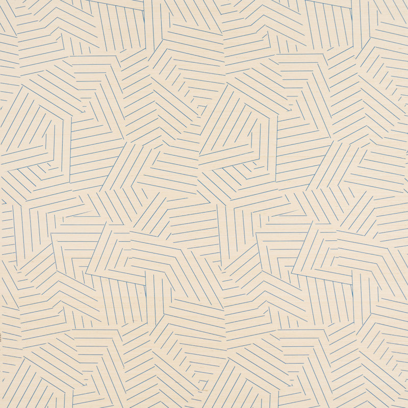 Papier peint Schumacher X Miles Redd, Cobalt; cobalt