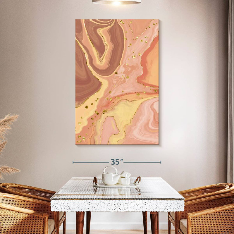 Marbre liquide Avery brun or, H 51 po x l 34 po