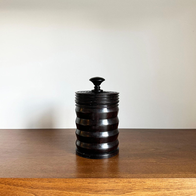 Ebony Wood Collection Wood Jar, 5.3"
