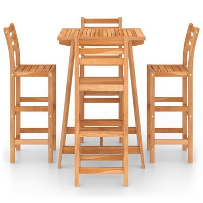 Guerrera 4 - Person Acacia Square Solid Wood Patio Dining Set