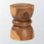 Table d'appoint en bois Tami Suar - Table de bout sculpturale fabriquée à la main de style boho moderne pour le salon ou la chambre à coucher