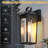 1-Light 13.75"H Black Outdoor Wall Sconce with Clear Glass Shade-1998885163