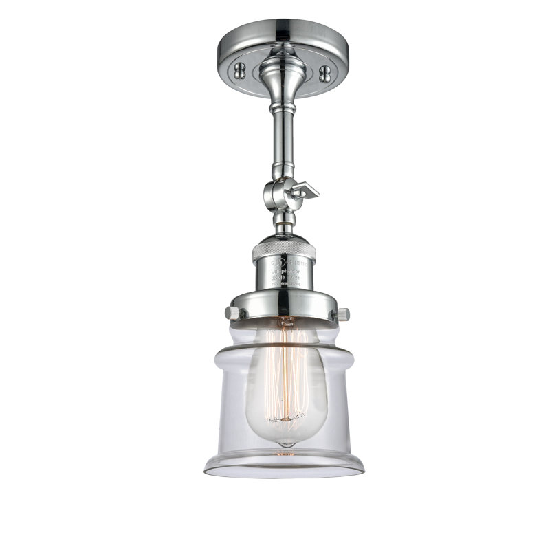 Alexandira Glass Semi Flush Mount, Polished Chrome, No Bulb Included, Seedy