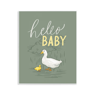 Art mural Hello Baby Duck & Duckling par Caverly Smith