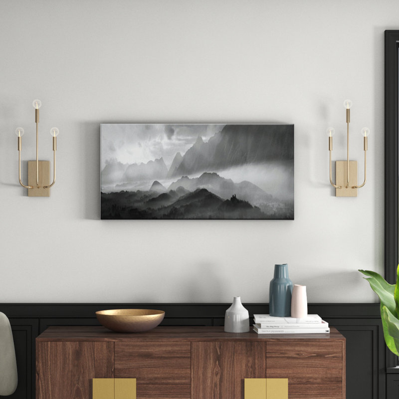 Print on Canvas, 76cm H x 152cm W, Timber Floater Frame