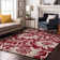 Premium Machine Washable Cerrito AMF551 Burgundy Rug