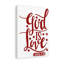 1 John 4:16 God Is Love - Wrapped Canvas Print-450489066