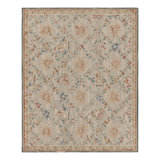 Rug & Kilim’S Aubusson Style Rug In Beige-Cream With Floral Patterns
