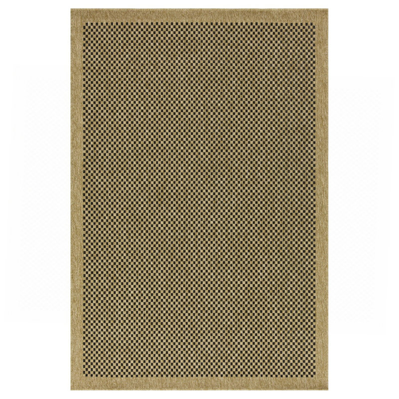 Tapis noir intérieur / extérieur, Rectangle 7 pi 10 po x 10 pi 3 po