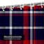 Rideau de douche bleu, rouge, blanc, tartan, écossais avec 12 crochets-2136805387
