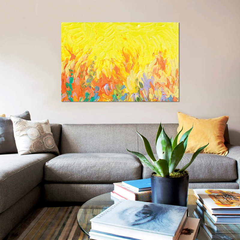 « ym 107 » par iris scott abstracts, impression sur toile, H 18 po x l 26 po x P 1,5 po, Toile tendue, Pas de tapis