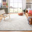 Tapis bleu / rouille en laine touffeté à la main Daly-68514973