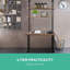 Décoration de bureau de style industriel, bureau d'ordinateur avec tablettes de rangement à 2 niveaux, bureau d'ordinateur pour bibliothèque, poste de travail d'écriture avec huche pour bureau à domicile-488164382-488164381
