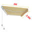 Dakota Fields 250cm W x 200cm D Fabric Cover Retractable Patio Awning-1857537550