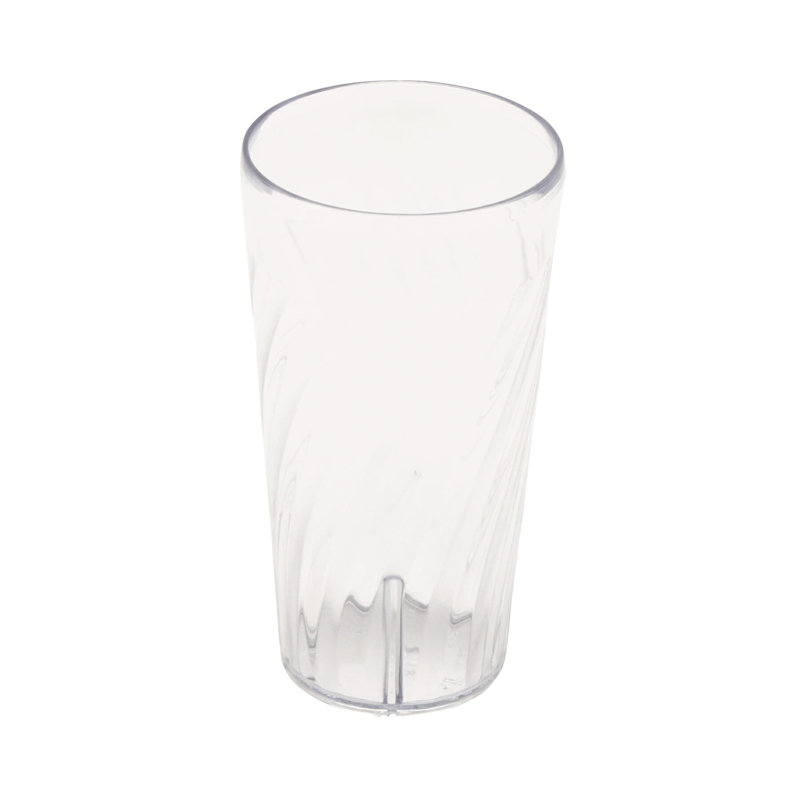 GET Gobelets en plastique incassables et sans BPA Tahiti, 24 onces, bleu (ensemble de 12), Verre à vin sans pied, Transparent