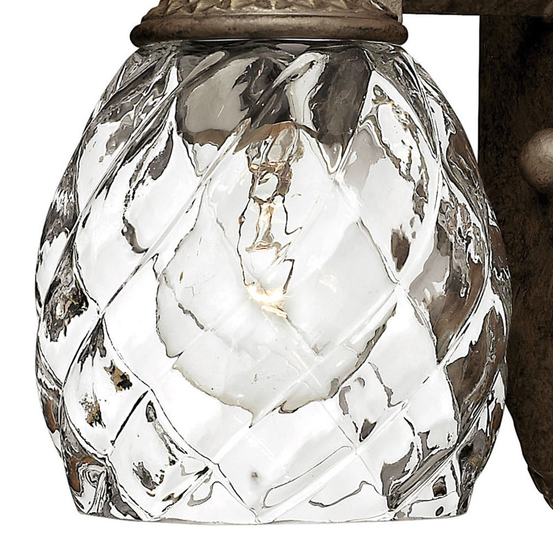 Plantation 1-Light Armed Sconce, Pearl Bronze