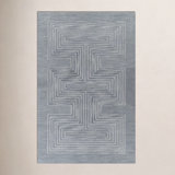 Momeni Simba Geometric Wool Copper Area Rug 2' X 3'