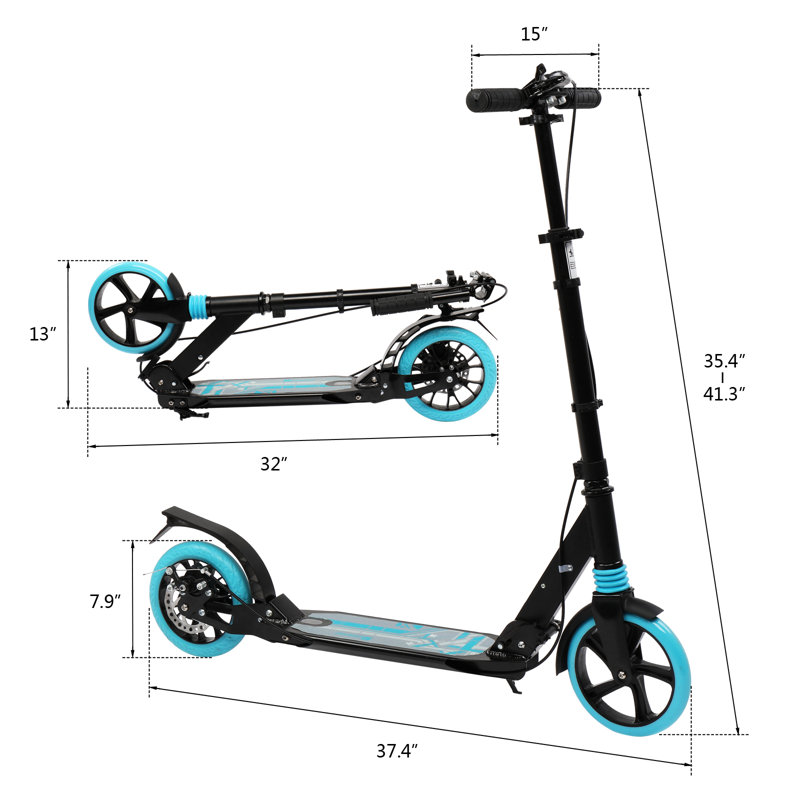 Trottinette réglable à 3 hauteurs