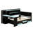 Multi-Functional Gaming Daybed with Desk,  3 Storage Drawers, Built-in Charging Station and Headboard-1940714334-1940714331