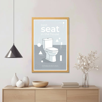 Meilleur siège dans la maison, toilette, humour, toile, art mural, reproduction de peinture à l'huile pour décor de salle de bain