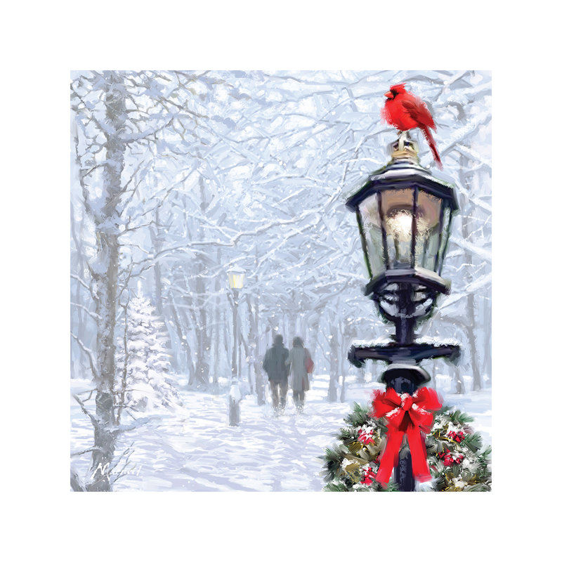 In The Rain by The Macneil Studio - Wrapped Canvas Painting, 45.72 cm H x 45.72 cm W x 1.91 cm D