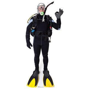 Scuba Diver Life Size Cardboard Cutout Standup