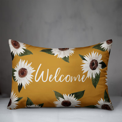 Floral Outdoor Reversible Throw Pillow