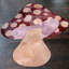 Funghi Cowhide Polka Dots Area Rug in Red/Pink/Nude-1726594354
