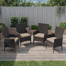 Outdoor Rattan Armchairs With Cushions And Ergonomic Patio Dining Chairs