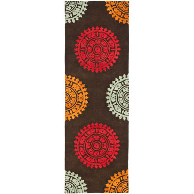 Tapis brun en laine touffeté à la main Candelo
