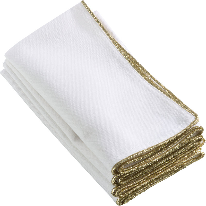 Serviette de table en coton Tekamah 20 pouces, Or