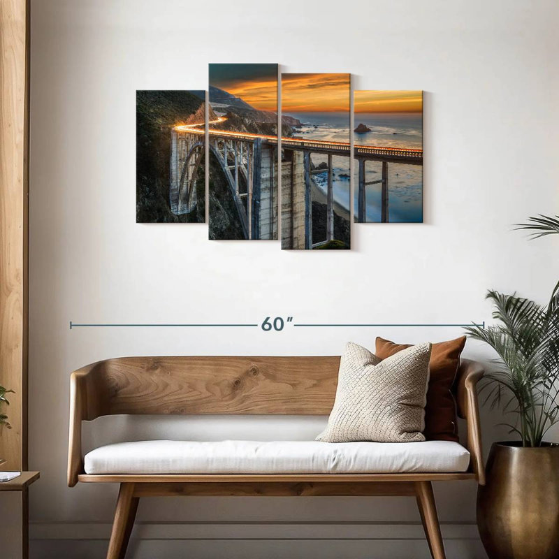 Lilie Bixby Bridge, paysage marin, H 27 po x l 43 po