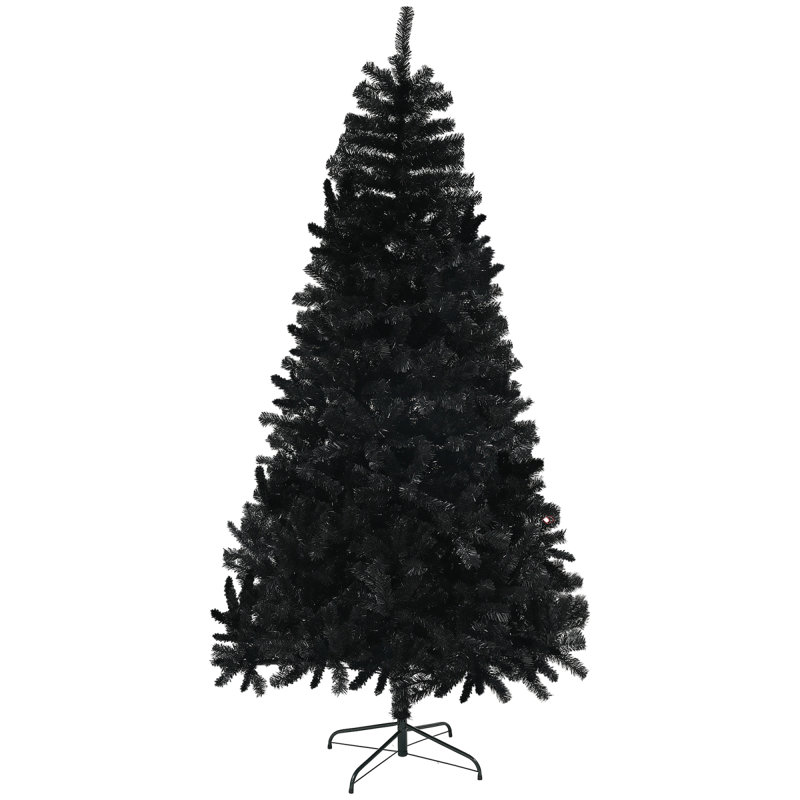 Artificial Christmas Tree, Unlit Xmas Tree, Auto Open, Steel Base, Holiday Décor  Home Office