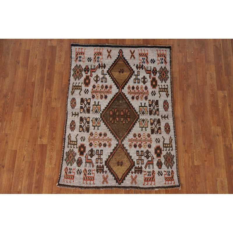 Tapis gris Gabbeh 3 x 5